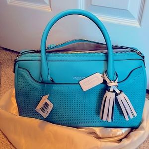 Coach Legacy Haley perforated soft leather satchel